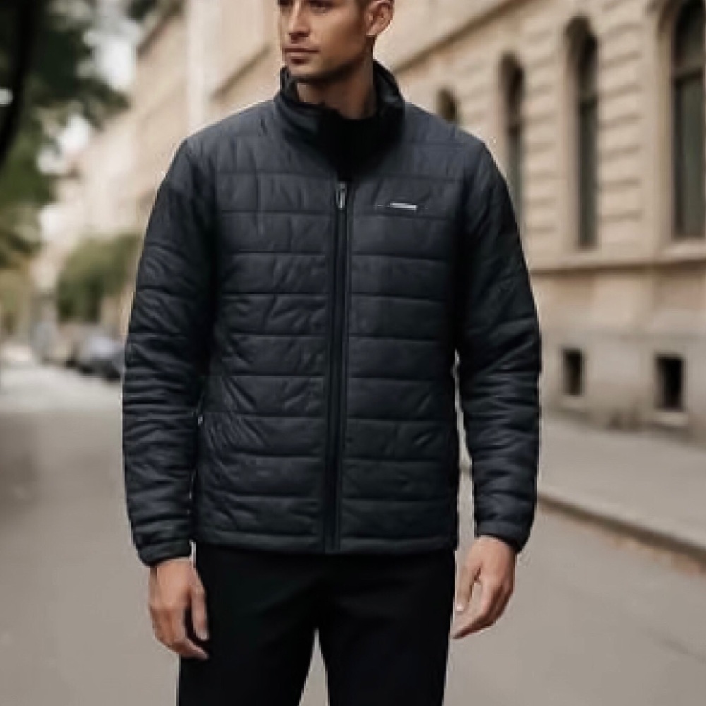 Eddie Bauer Men’s Lightweight Full-Zip Quilted Puffer Jacket Size (XLT) Like NEW - Picture 13 of 14